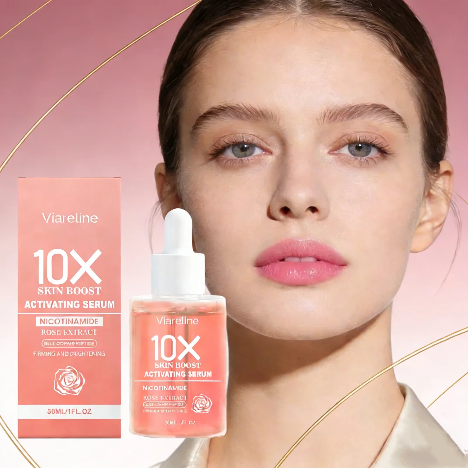 Rose Revitalizing Face Serum Dark Spot Care Even Brightening Skin Tone Reduce Sensitivity Hydrating Nourish Facial Essence Drop Oasis Select