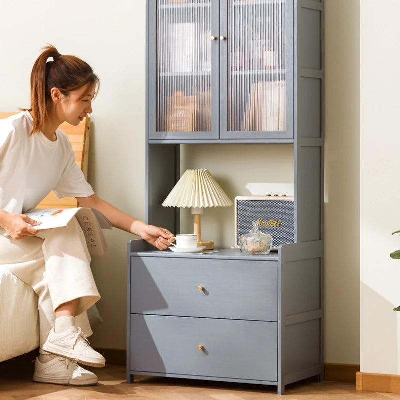 Simple Modern Simple Small Home Storage Cabinet Locker Shelf Bedroom Internet celebrity Mini Cabinet Shelf Oasis Select