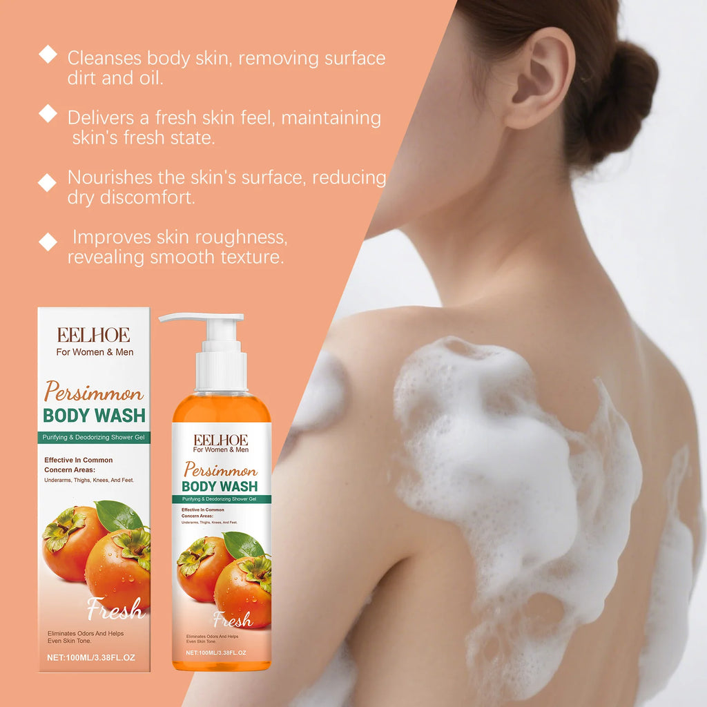 Persimmon Body Wash Eliminating Odor Exfoliating Long Lasting Moisturizing Refreshing Oil Control Smoothing Fragrance Shower Gel Oasis Select