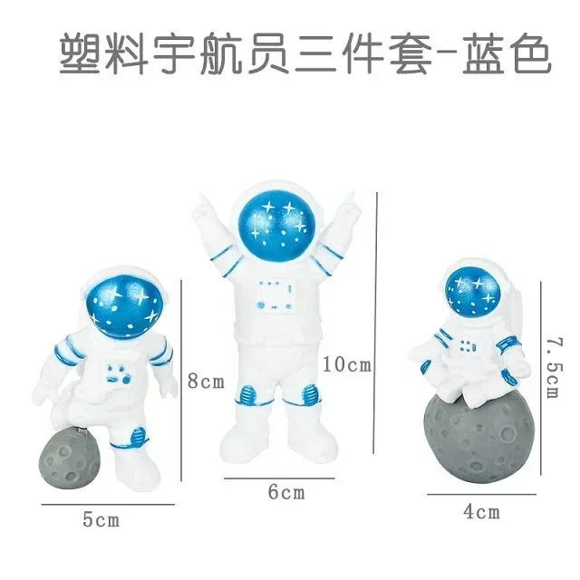 Astronaut Cake Topper Outer Space Birthday Decoration Astronaut Cake Decoration Planet Moon Baby Shower Kids Party mariage doré Oasis Select 06
