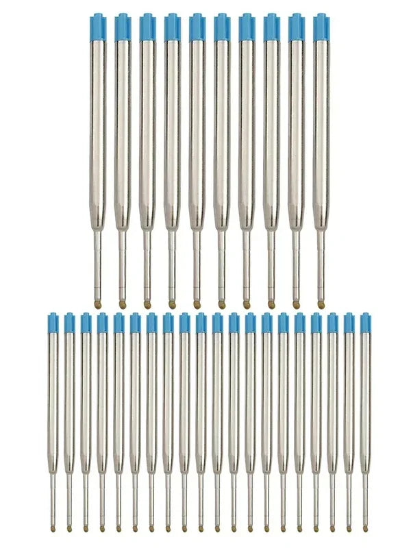 10/20/30/40pcs L:3.9 In Ballpoint Pen Refills for Parker Pens Medium Point blue Black Ink Rods for Writing Office Stationery Oasis Select 30pcs Blue