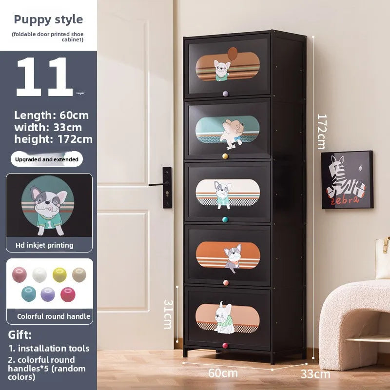 Enter the entrance, enter the door, floor-to-ceiling multi-layer door, dustproof shoe rack, simple and large-capacity storage Oasis Select 11-60