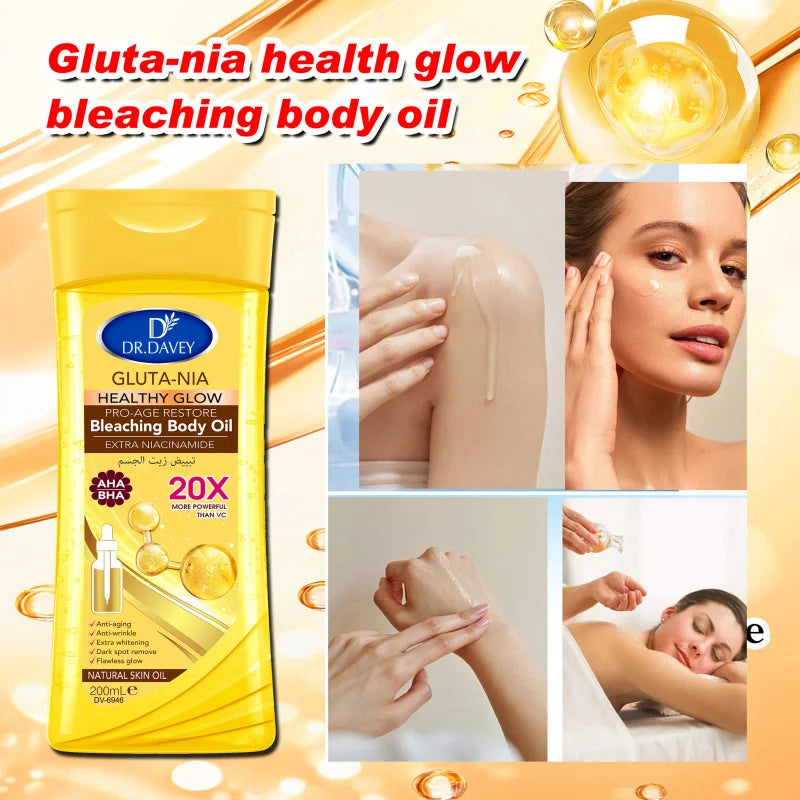 DR.DAVEY Glutathione & Niacinamide Body Oil + Lotion Set