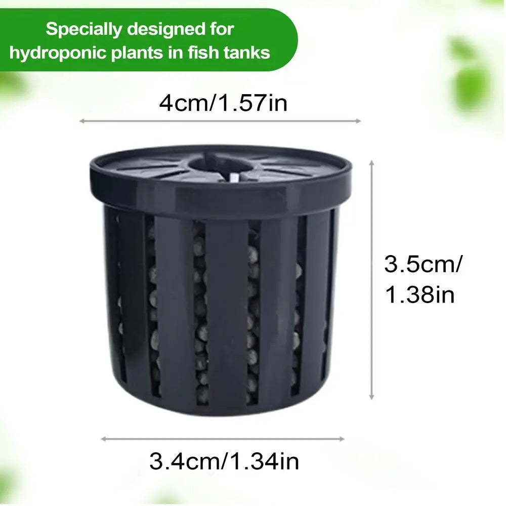 Aquarium Plant Holder Stable Fish Tank Plant Basket Aquarium Hydroponics Planting Holder Water Feature Decoration Accessories Oasis Select Black