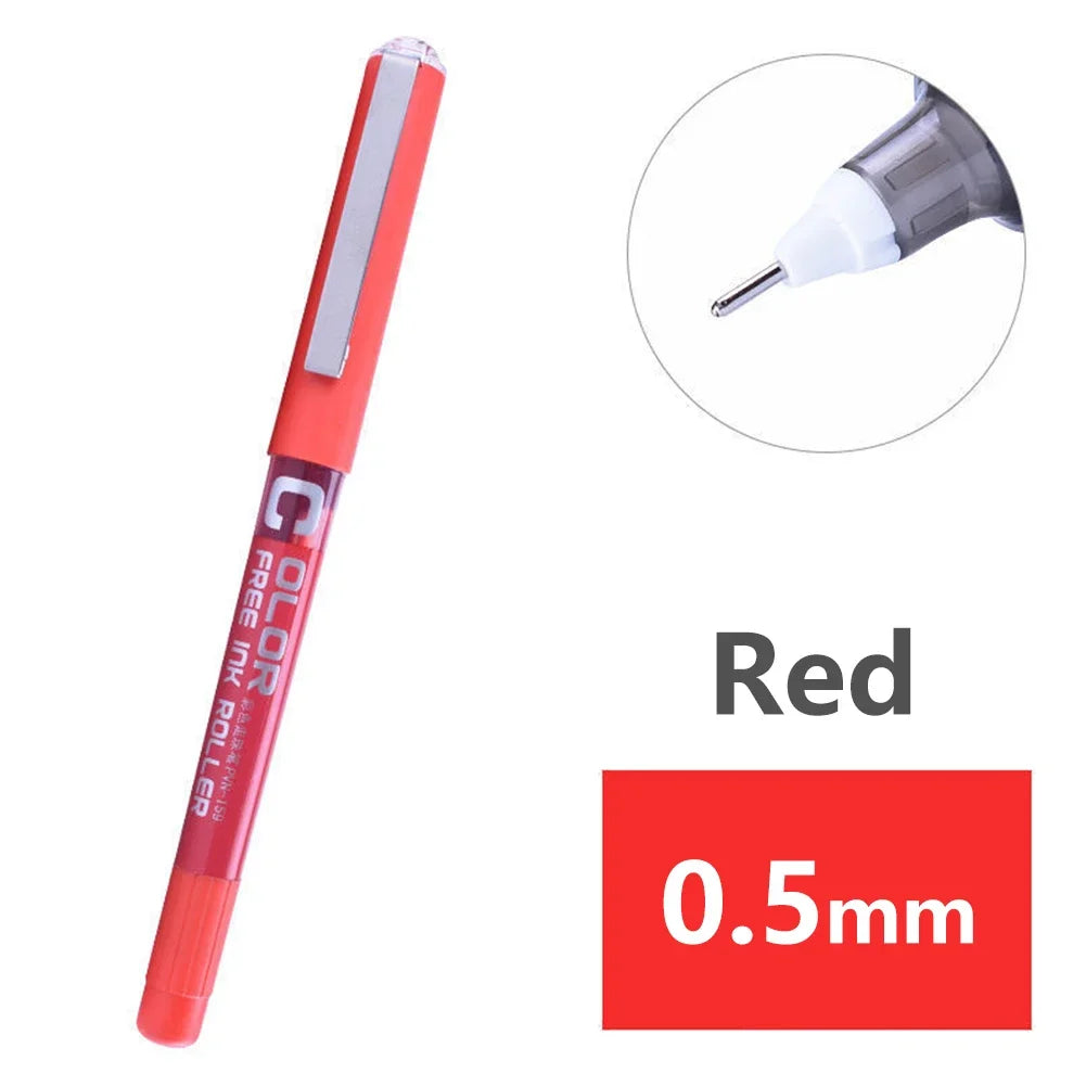 Fine Nib Gel Pen Student School Office Stationery 0.28mm/0.38m/0.5mm Fine Nib Gel Pen Big Ink Capacity Ballpoint Pen Drawing Pen Oasis Select 0.5mm Red