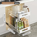 Kitchen Shelf Cabinet Pull Basket Layered Rack Seasoning Storage Sink Storage Super Deep Pull-out Shelf Oasis Select S White 1 Pack