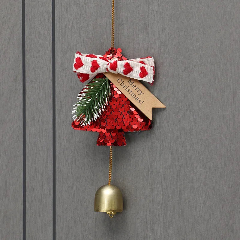 Christmas Tree Hanging Pendants Happy New Year Bell Pendant Merry Christmas Decorations for Home Xmas Ornaments Couple Gift Oasis Select Style 5