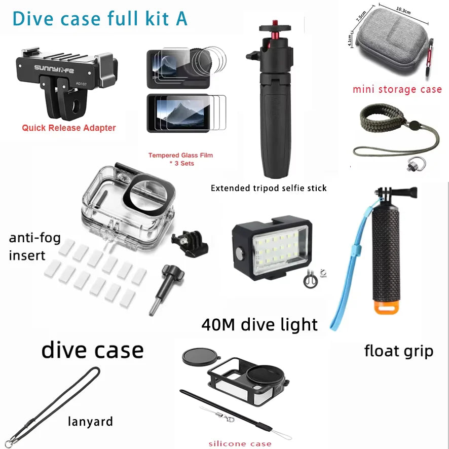 DJI Action 6 Accessories Kit – Cage, Case, Frame & Glass