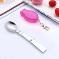 Outdoor Folding Travel Camping Utensil Stainless Pocket Spoon Fork Light Small Foldable Spoon Fork Camping Picnic Tool Tableware Oasis Select A