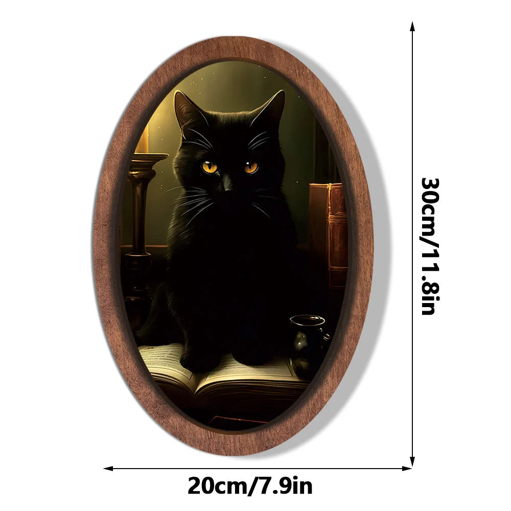Halloween Ghost Wooden Photo Frame Painting Retro 3D Hanging Plaque Festival Decor Wall Sticker for Home Party Wall Decor Oasis Select MZ1170 Medium