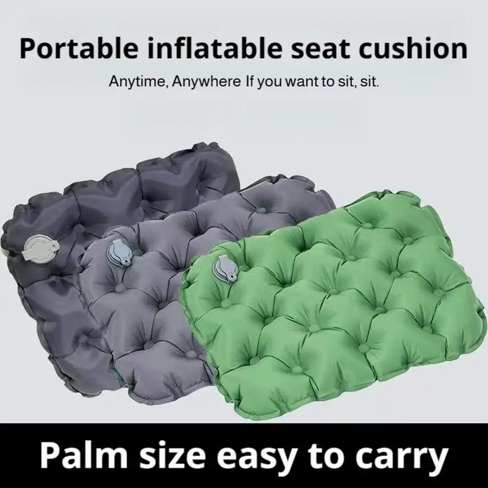 Portable Inflatable Seat Cushion Outdoor Camping Air Cushion Lightweight Travel Moisture Waterproof Anti Pressure Ulcer Air Mat Oasis Select