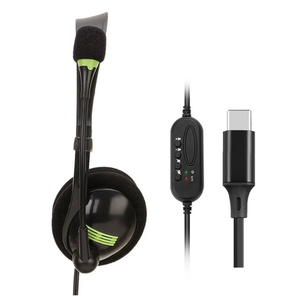 Bluetooth USB Headphones Noise Cancelling Wired Wired Headset USB Physical Noise Reduction Noise Cancelling Headphones Oasis Select type c