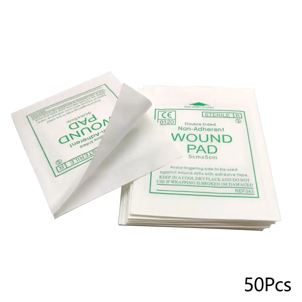 50/100Pcs Sterile Non-woven Gauze Pad Wound Care Supplies Gauze Pad Cotton First Aid Waterproof Wound Dressing First Aid Kits Oasis Select 50Pcs