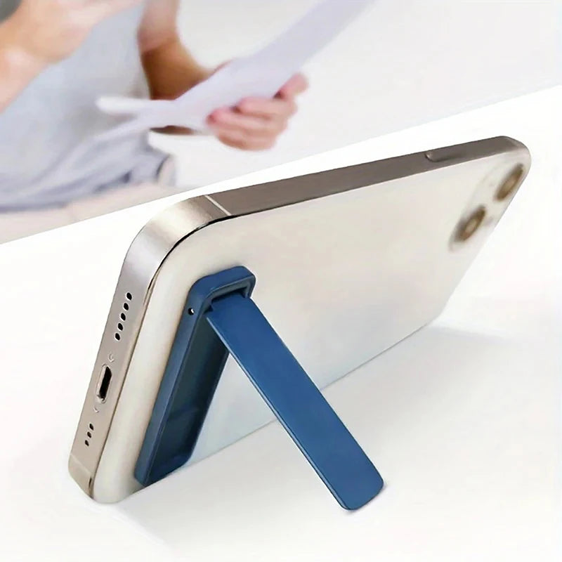 SXH Mini Holder Metal Folding Mobile Phone Bracket Back Sticker Invisible Cellphone Desktop Support Phone Stand Oasis Select