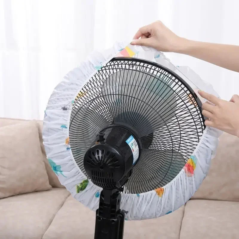 Two Style Washable Fan Sleeve Waterproof Dustproof Protective Standing Round Electric Fan Cover for Pedestal Stand Fan Floor Oasis Select