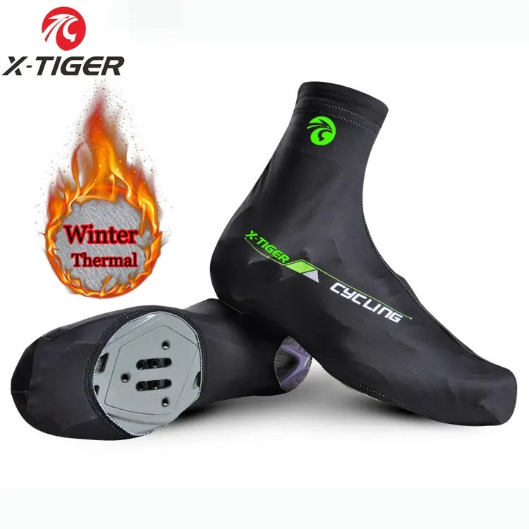 X-TIGER Cycling Shoe Cover Winter Thermal Fleece MTB Bicycle Overshoes Women Men Road Racing Bike Shoes Cover Oasis Select XM-ZPXT-20601 L