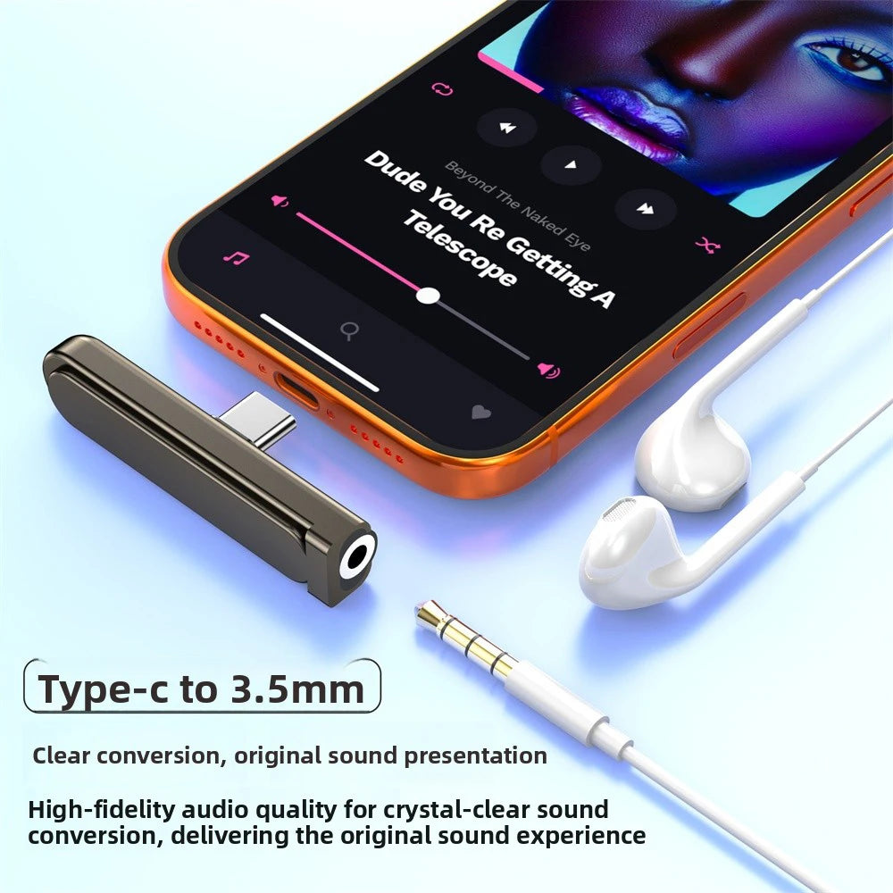 240W Fast Charging Foldable Type C Adapter, Multifunctional USB C to 3.5mm Audio Converter for Phone Charging & Data Sync Oasis Select