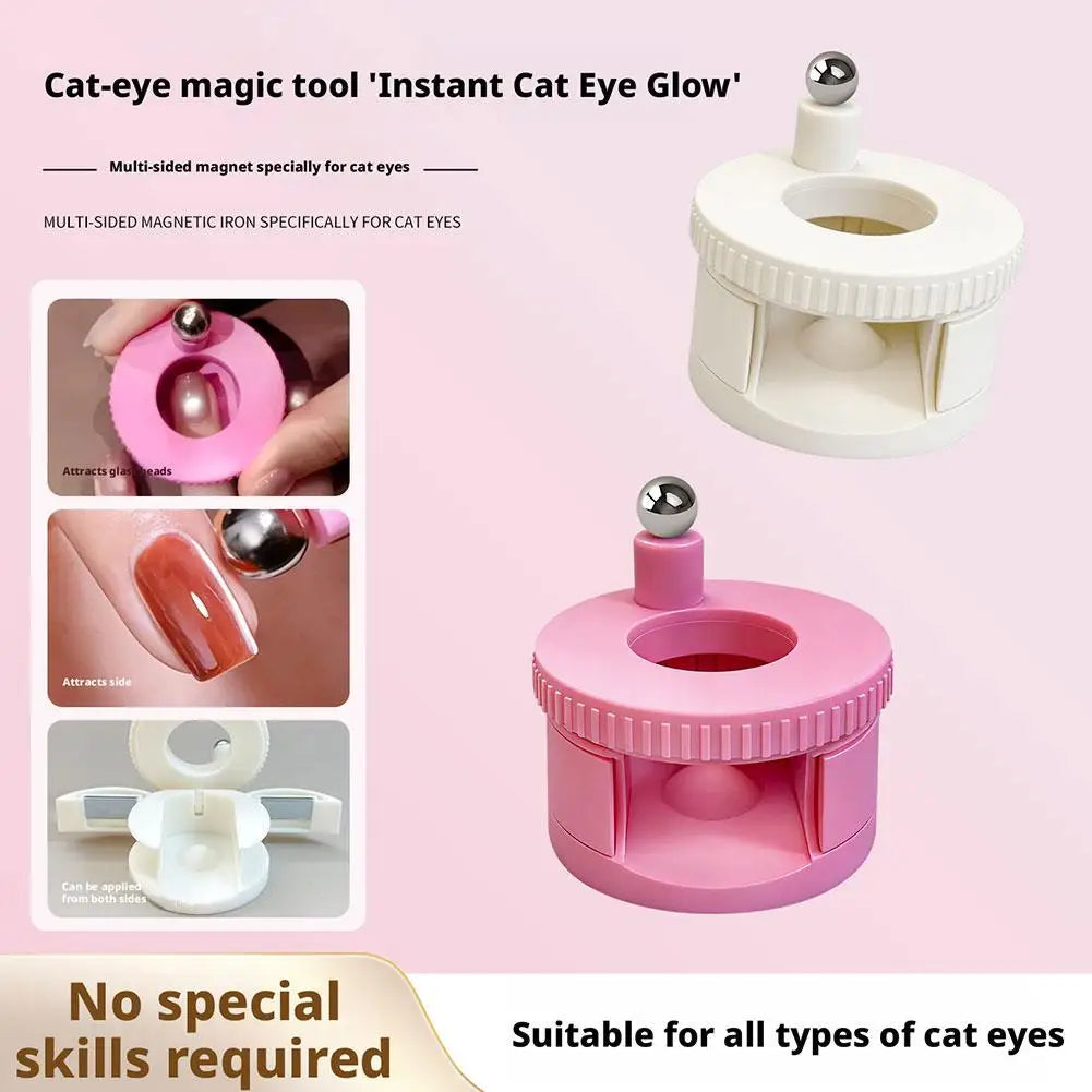 Cat Eye Nail Magnet Tool – Wide Light & Rotating Multi-Effect Nail Art Magnet Tool Oasis Select
