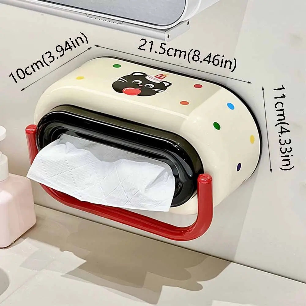 Creative Desktop Tissue Box Adorable Non-Slip Base Cute Tissue Storage Box Reusable Napkin Dispenser Napkin Storage Case Oasis Select