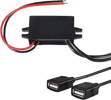 DC To DC 12V To 5V 3A 15W Buck Converter Module Waterproof Regulator With USB Charging For Car LED Display GPS Navigation Taxi Oasis Select Dual USB Female 12V24V 5V 3A