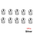 10/50Pcs Tire Valve Cap, with O Rubber Ring, Plastic Dust Proof Covers Universal fit for Cars, Bicycle, Trucks, Motorcycles Oasis Select Silver-10Pcs