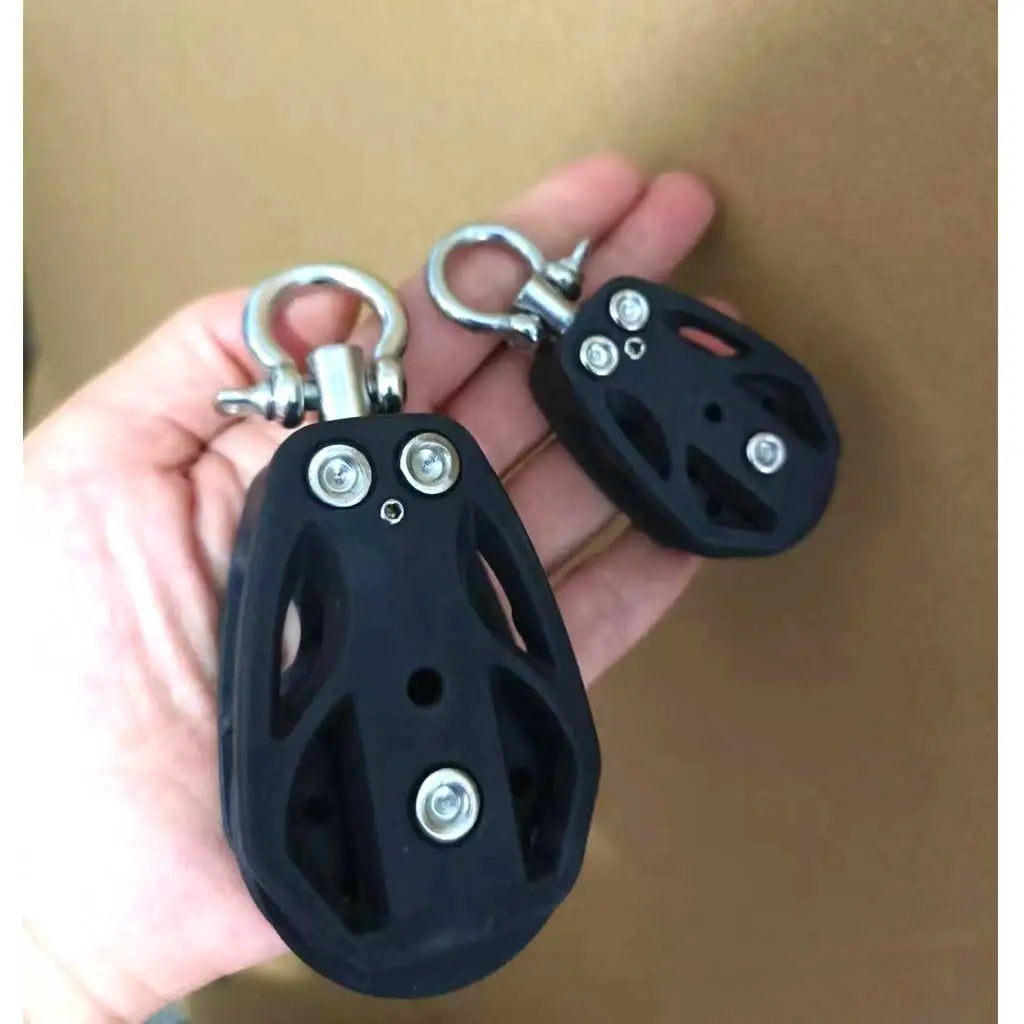High Load Sheave Block Sailboat Single Pulley Swivel Shackle Sailboat Plain Bearing Block Rope Runner Boat Accessories Oasis Select