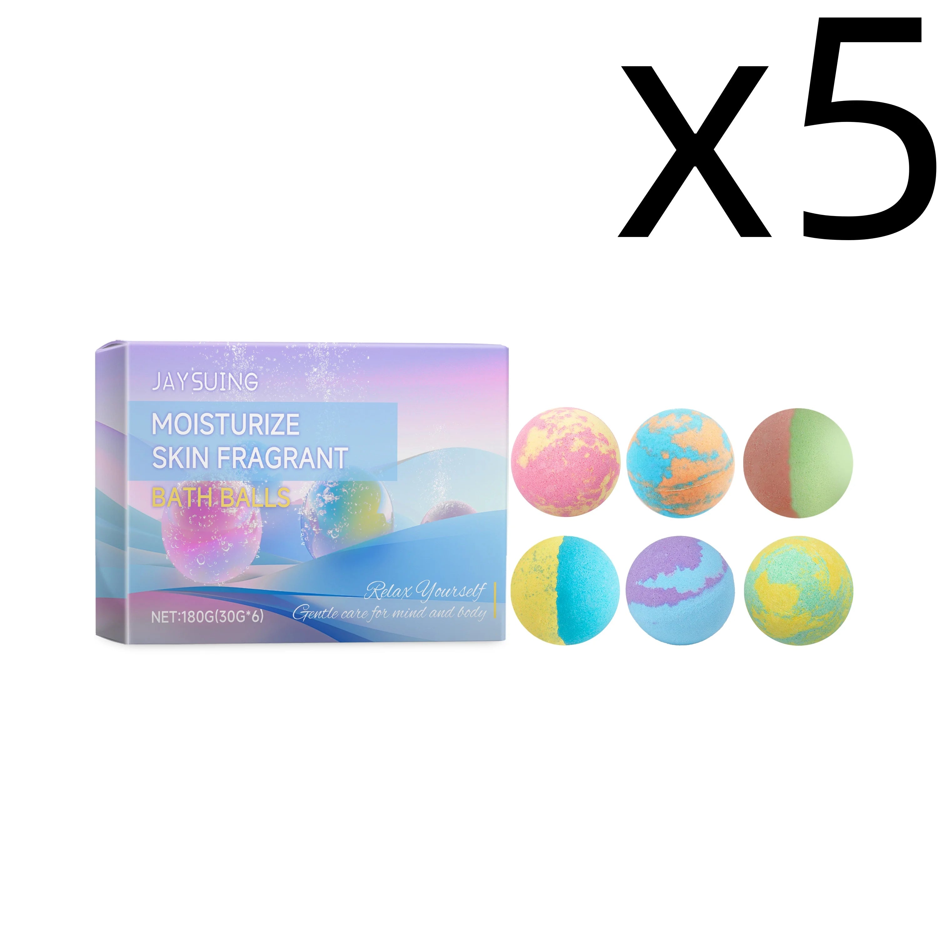 Aromatherapy Bath Bombs 6-Pack – Moisturizing & Relaxing Bath Bomb Set Oasis Select 6pcs Boxed X 5PCS