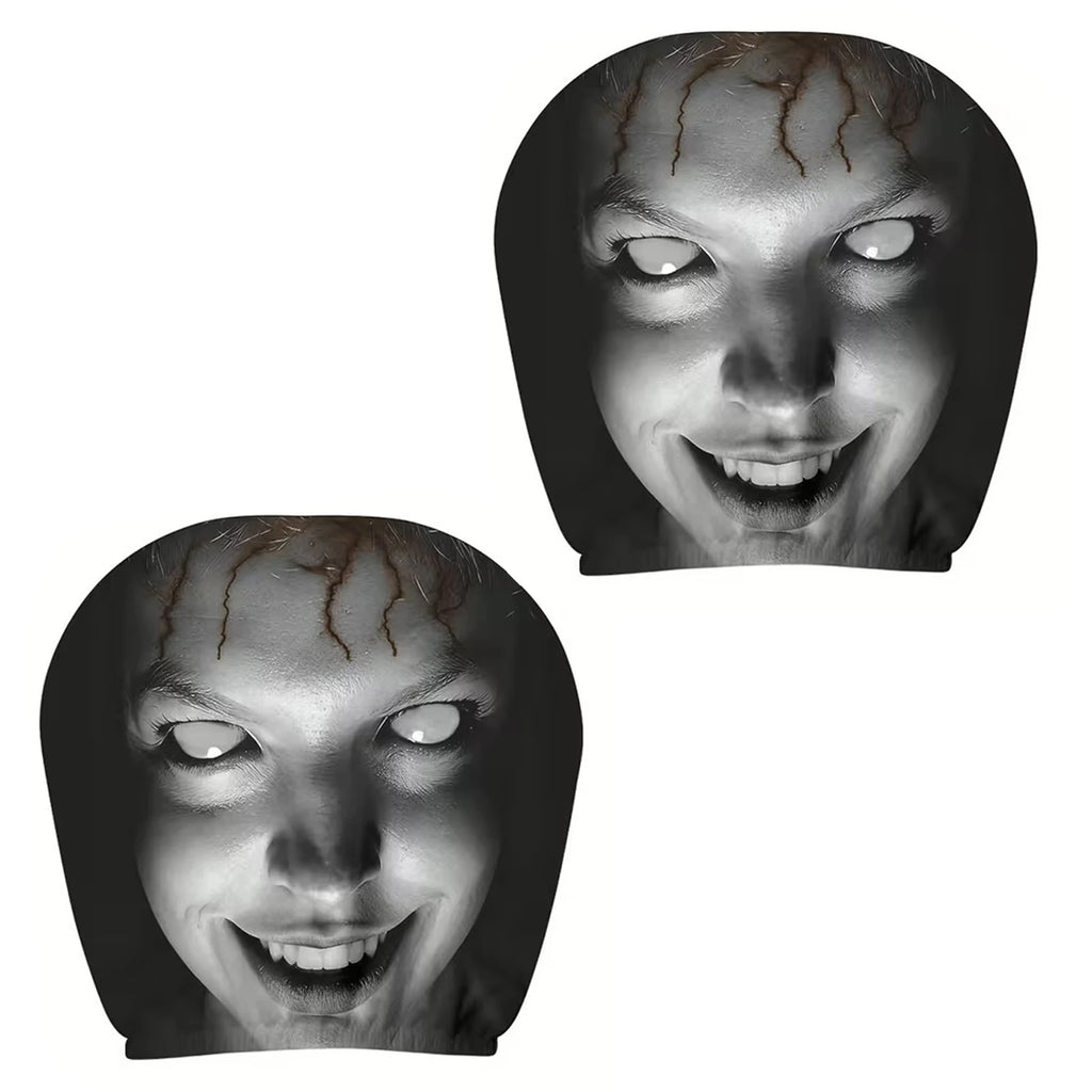 Funny 3D Printed Car Headrest Covers | Universal Elastic Fit