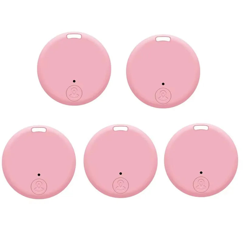 1/2/5pcs Mini GPS Wireless Bluetooth Anti-Lost Device Key Wallet Luggage Pet Kids Bag Smart Tracking Finder Locator Works Oasis Select 5pcs Pink