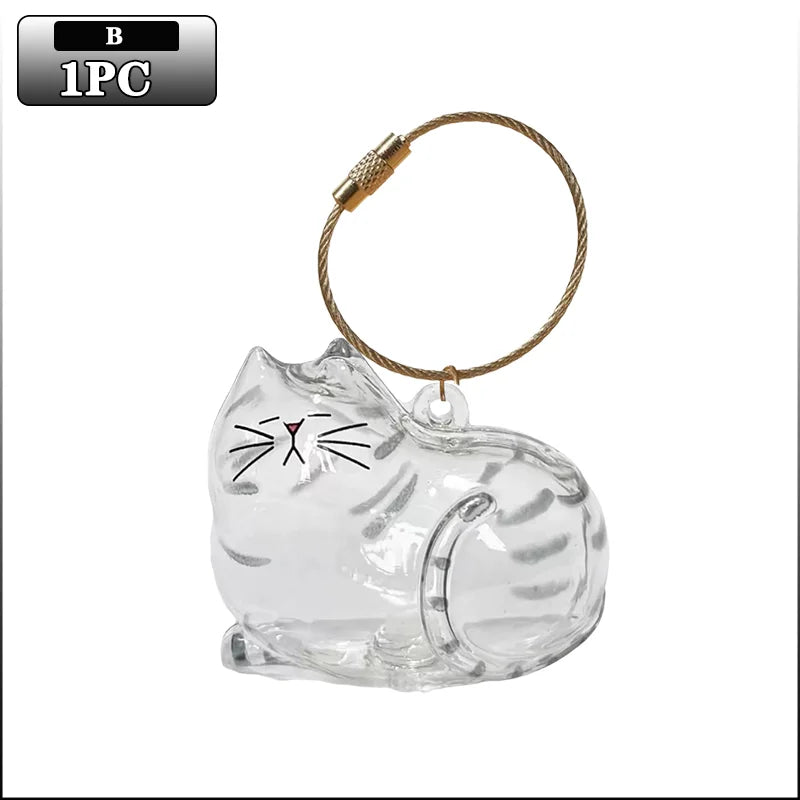 Cat Hair Keepsake Keychain | Pet Fur Storage Pendant Gift