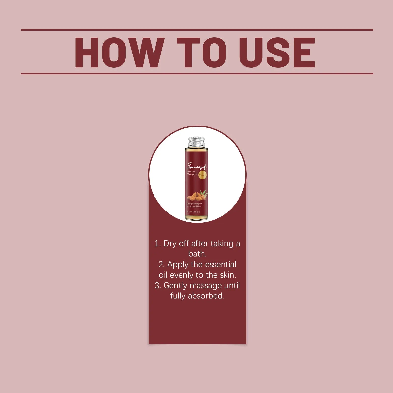 Almond Massage Oil – Moisturizing Daily Skin Hydration