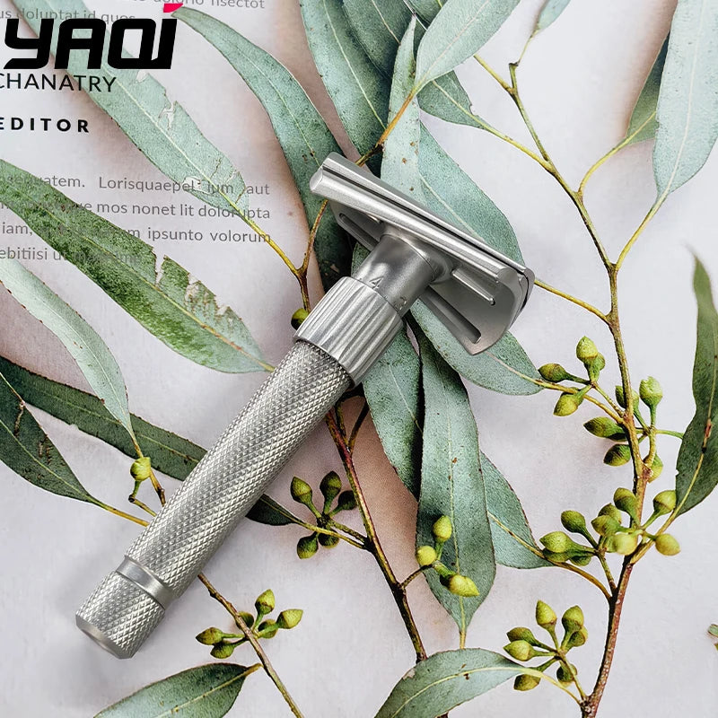 2026 Latest Model ！Yaqi Matte Torqx Stainless Steel Slant Adjustable Safety Razor - Classic Shaving Tool for Precision Grooming