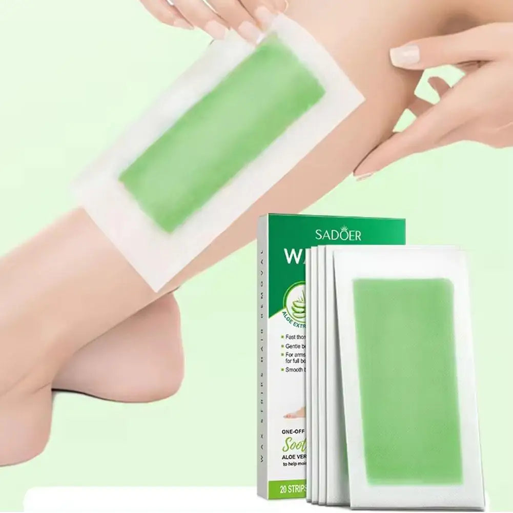 Aloe Vera Honey Rose Wax Strips – Face, Body & Bikini 10 Pack Cold Wax Strips Oasis Select