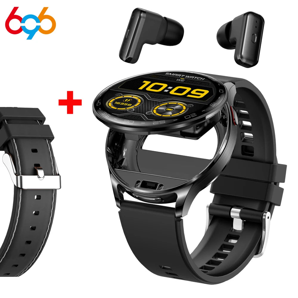 1.39" Women Smartwatch Men 2 In 1 TWS Headset Smart Watch Sport Fitness Heart Rate Health Watches Noise Reduction Earphone Music Oasis Select BKBKS a BKL