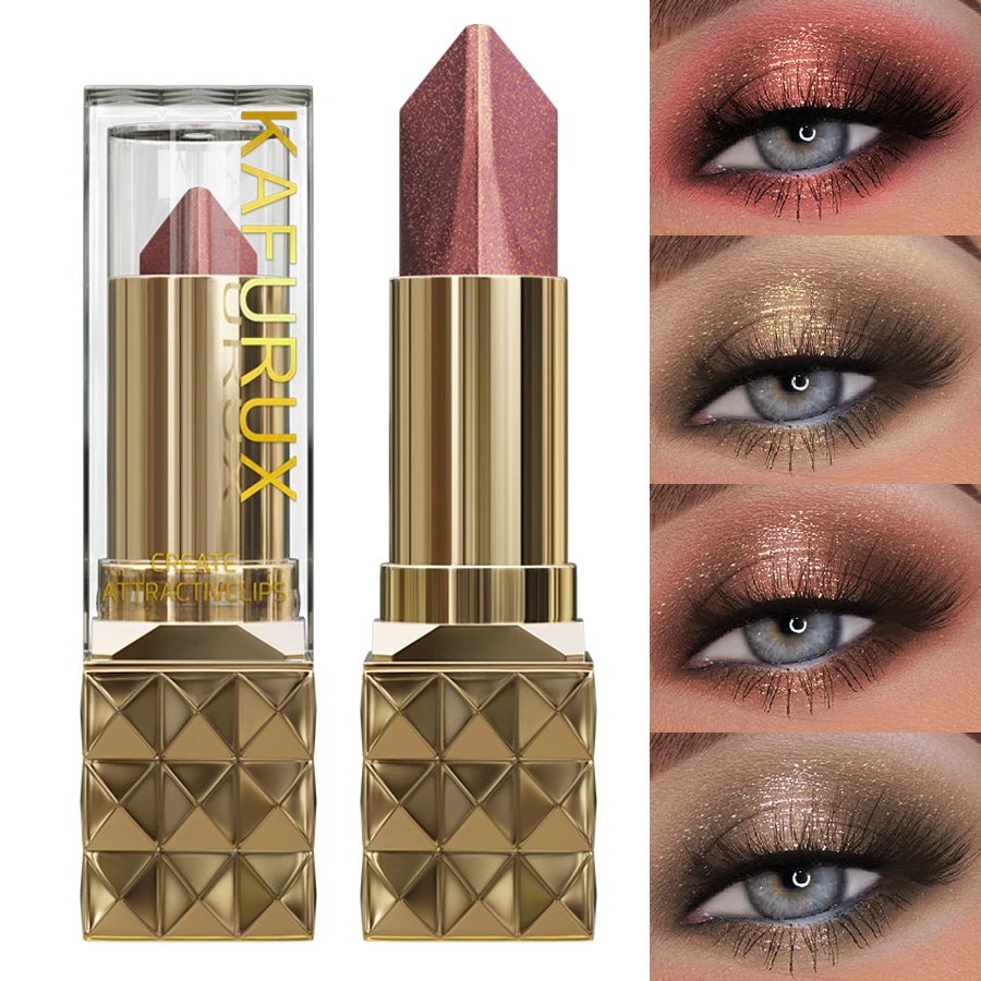 KAFURUX Waterproof Dual-Tone Eyeshadow Stick – Shimmer Brown
