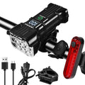 Bike Light with 140 dB HornTYPE-C Rechargeable MTB bike Deadlight 12 LED Bicycle Safety Light Suitable for Night Riding Oasis Select Front and Rear Lamp
