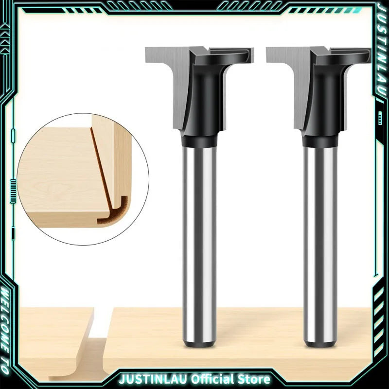 1Pcs 6mm 1/4" Shank Carbon Crystal Plate Arc Bending Router Bit T-half Round Flat Slotted Angle Cutter Woodworking Tools Oasis Select