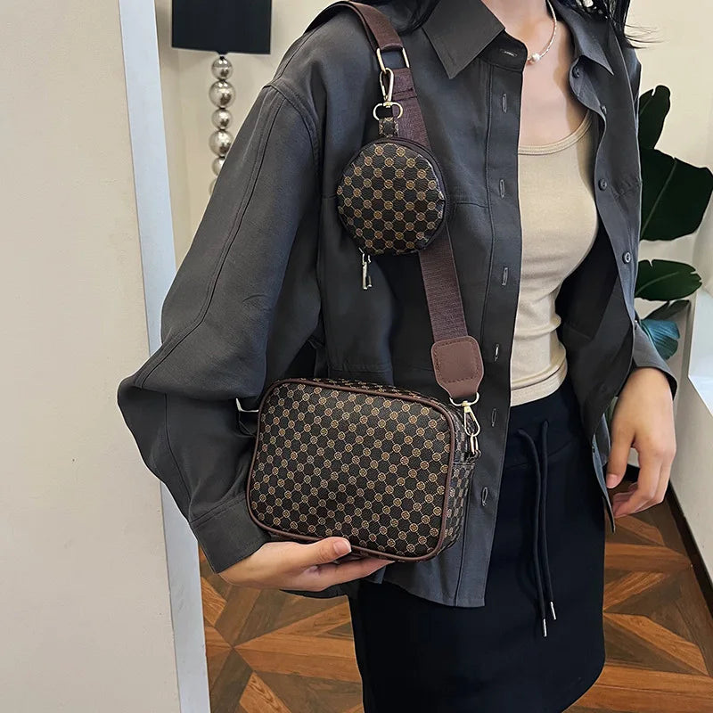 Vintage PU Leather Handbag – Women's Crossbody Shoulder Tote