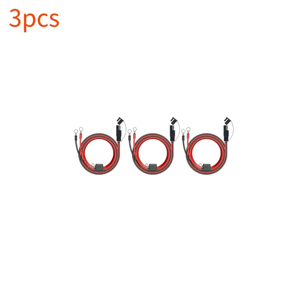 Charger Cable For Motorcycle Battery Terminal To SAE Quick Extension Cable With 10A Fuse O Connector Battery Charger Adapter Oasis Select 3pcs