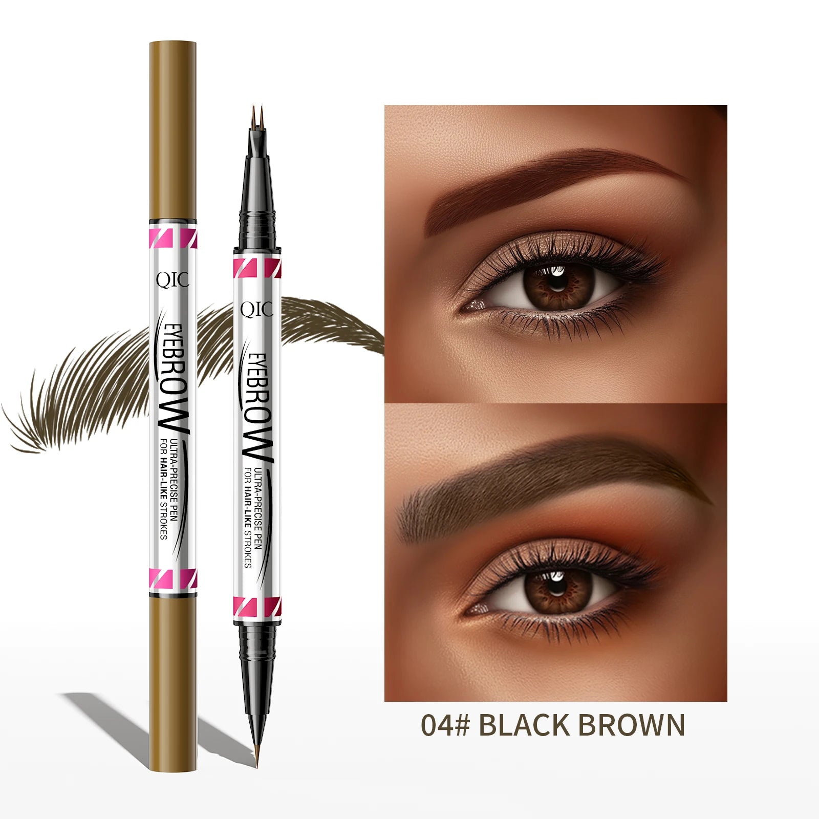 QIC Waterproof Micro Blade Eyebrow Pencil & Liquid Brow Marker