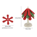 Tree Shape Trivet, Anti Scald Foldable Silicone Trivets for Hot Dishes Heat Resistant Easy to Clean Tree Trivet with 3 Coasters Oasis Select Round 2red 1green L