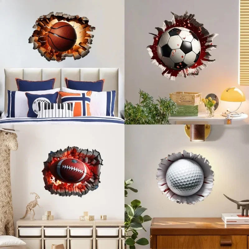Super Wrist Breaking Wall Ball Sports Wall Stickers Children's Room Bedroom Decoration Stickers Oasis Select