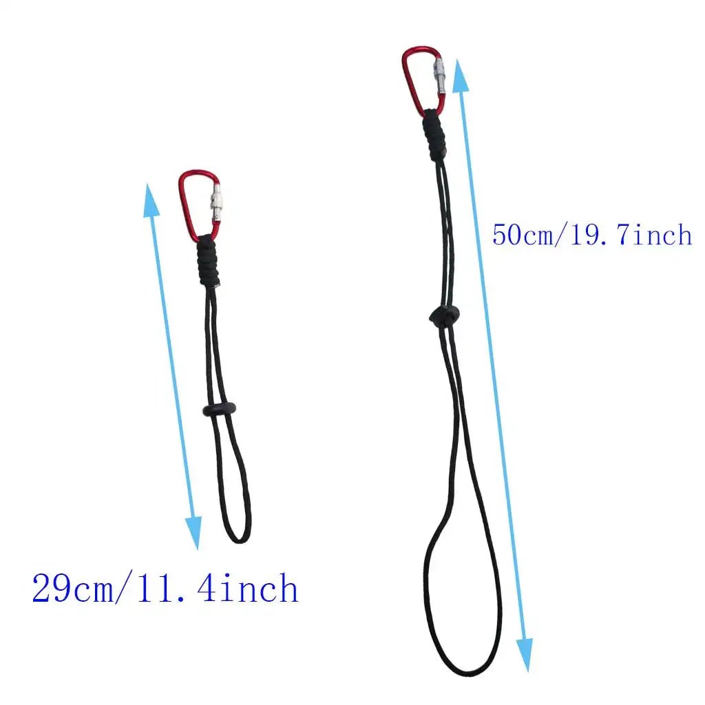 29/50cm Anti-Loss Tool Lanyard with Carabiner Hook for Screwdrivers Wrenches at Height Fishing Rod Flashlight Tool Tether Oasis Select