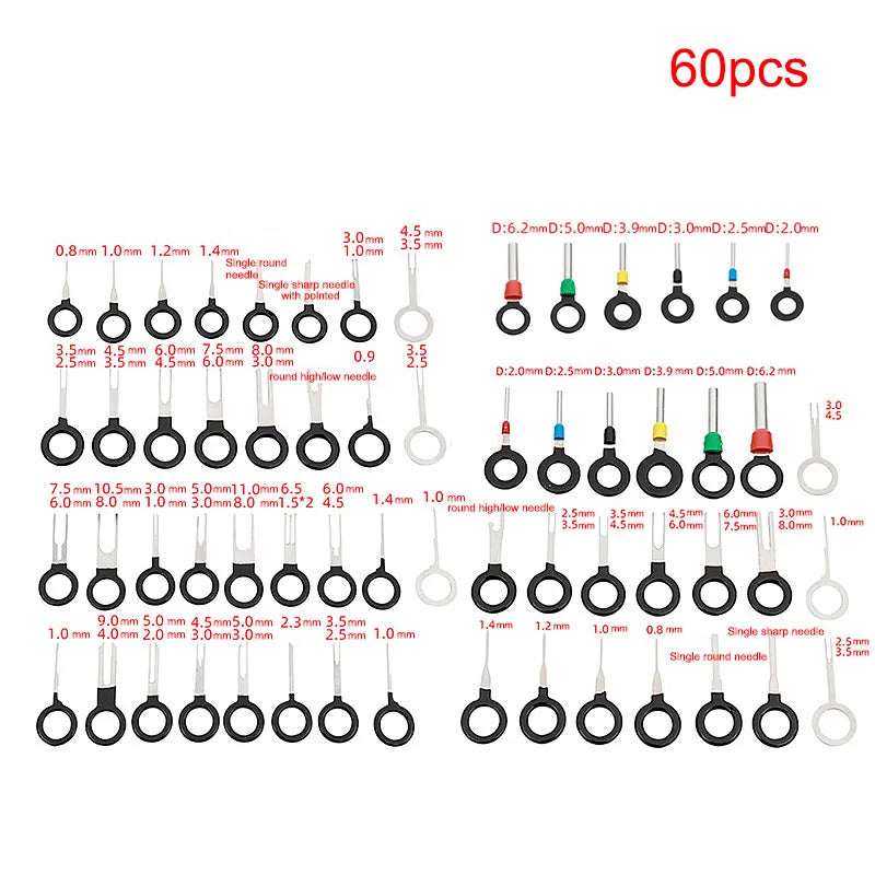 Automotive Terminal Removal Tool Kit – Wire Connector Extractor Terminal Removal Tool Kit Oasis Select 60pcs