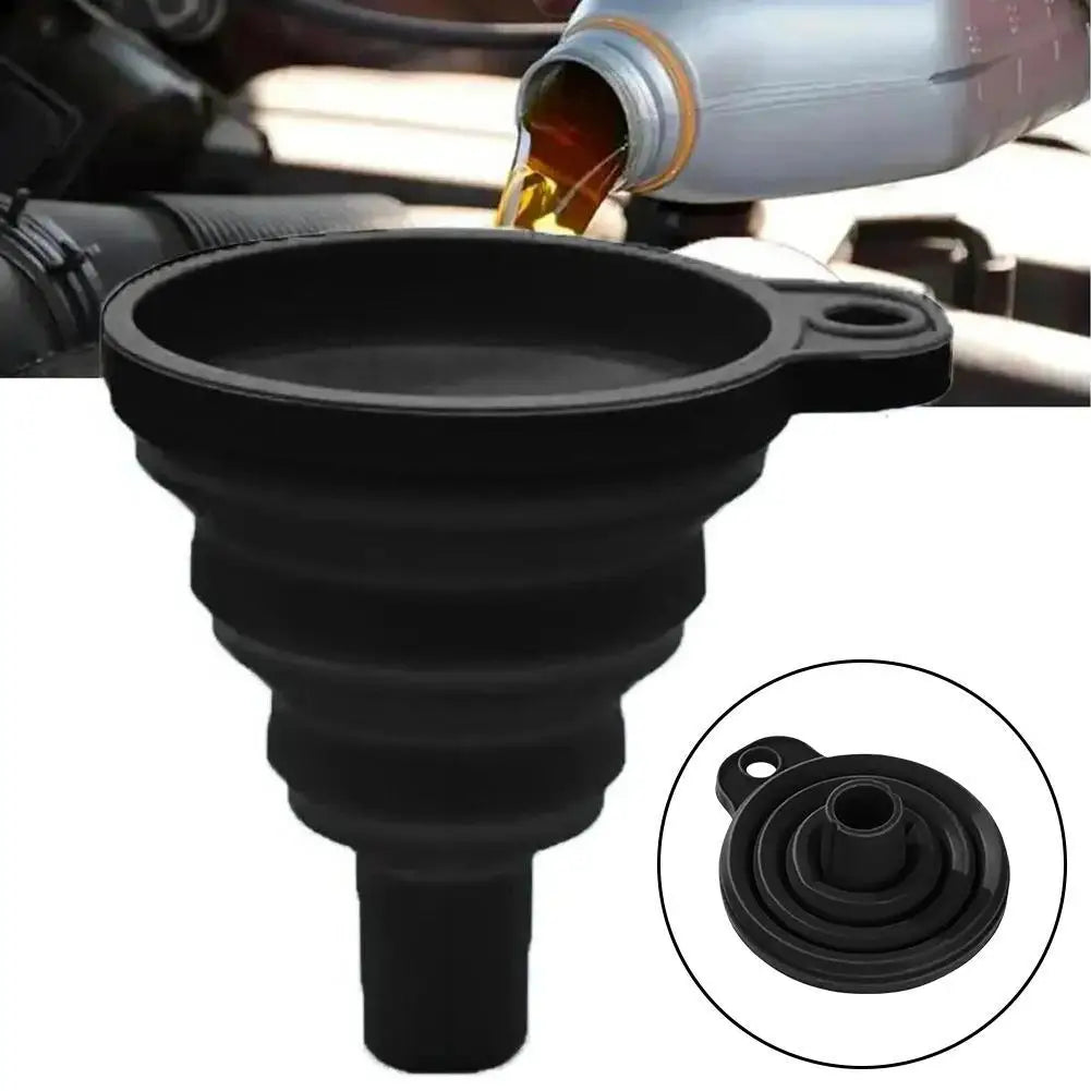 Foldable Silicone Car Funnel – Oil, Petrol & Fluid Transfer