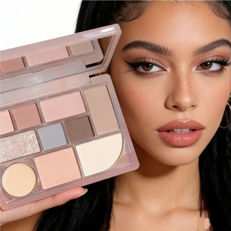 Multi-Color Makeup Palette – Highlighter, Contour, Blush & Eyeshadow