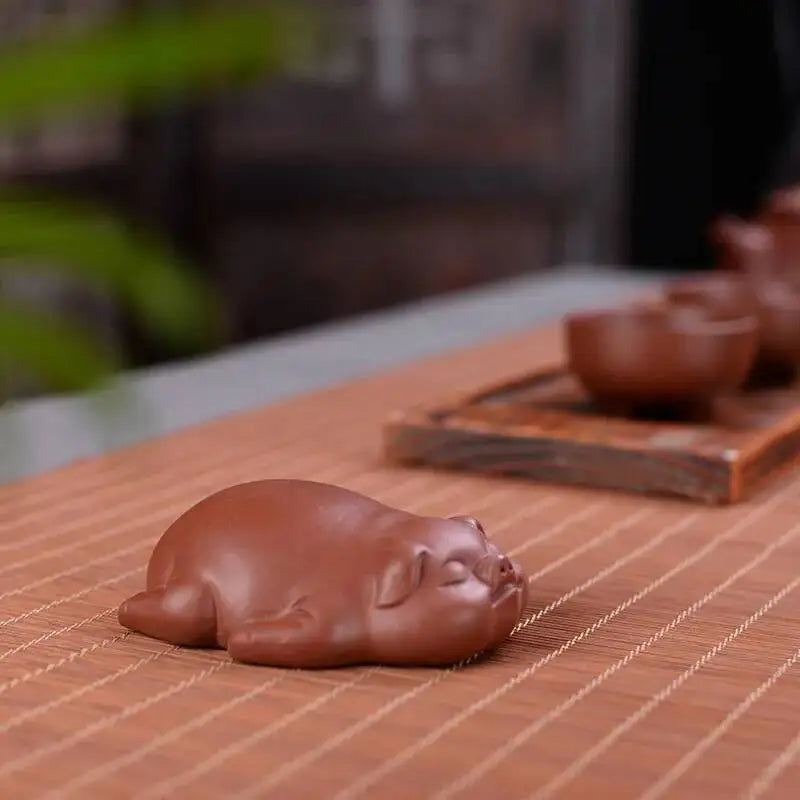 Purple Clay Pig Tea Pet Pig Can Raise Tea Table, Tea Art, Tea Ceremony, Creative Personality, Tea Table Ornaments Oasis Select Style 1