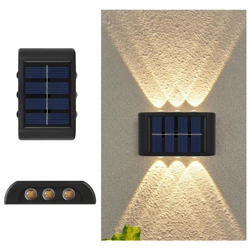 Solar LED Outdoor Wall Light – IP65 Up & Down Garden Lamp