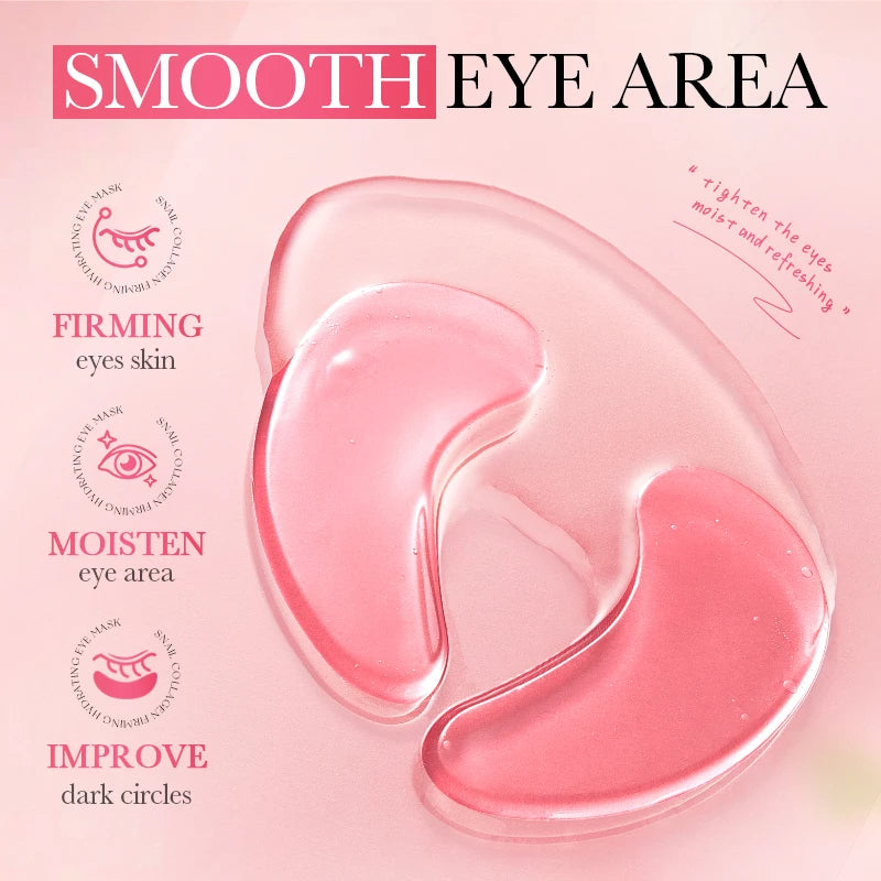 BIOAQUA Snail Collagen Eye Mask – Dark Circles & Anti-Aging Eye Treatment Mask Oasis Select