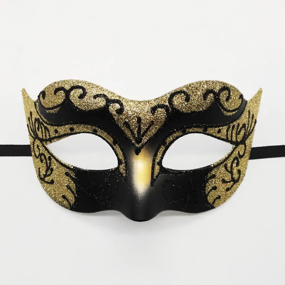 Men Masquerade Ancient Greco-Roman Warrior Eye Masks Halloween Party Cosplay Costume Accessories Sexy Half Face Mask Props Oasis Select Gold1